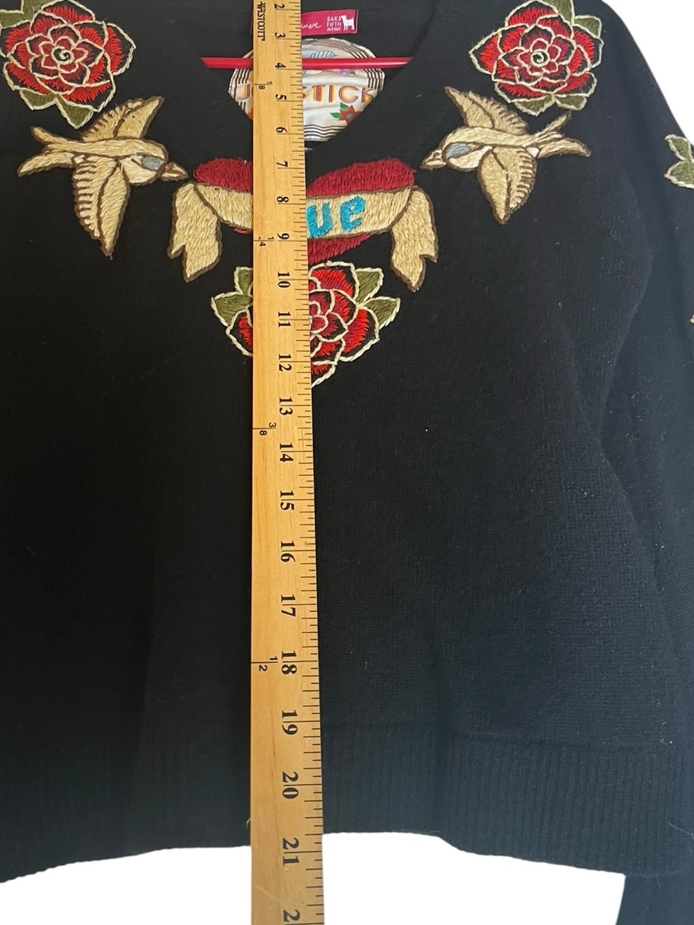 Johnny Was Joystick Embroidered Whimsigoth Sweater Bell Boho Art To Wear S/M - Picture 4 of 6